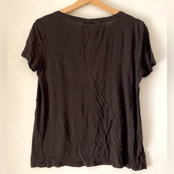 H&M BASIC WOMENS BLACK TEESHIRT - Picture 3 of 3